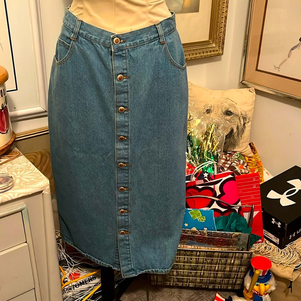 Vintage 70’s Star Wear Denim Skirt!